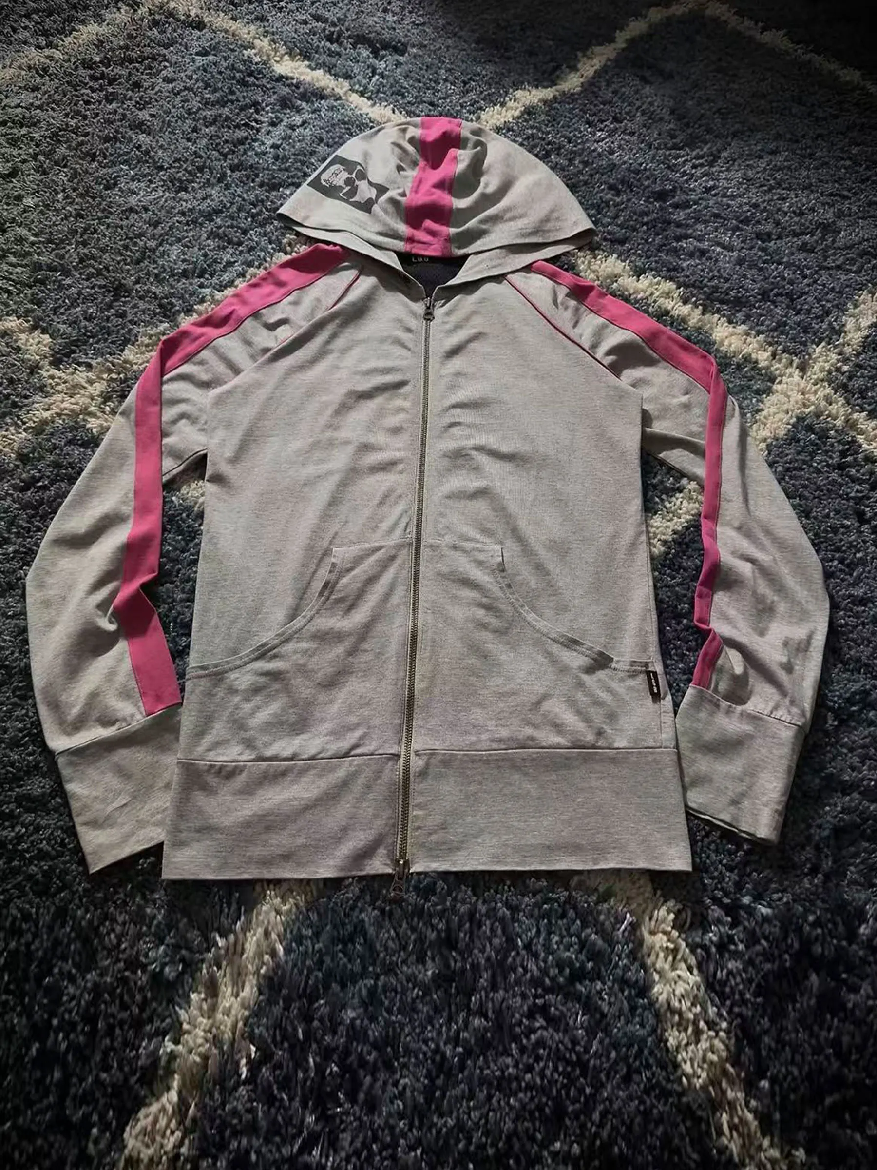 LGB Vision 00s Back Cross Skull Sweater Hoodie Jacket