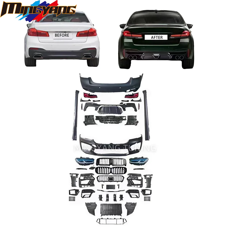 

Modification Car Parts Conversion Kit M5 Upgrade Kit Headlight Front Lip Diffuser 2018 for G38 G30 F90 Body Kit to M5 Bodyki