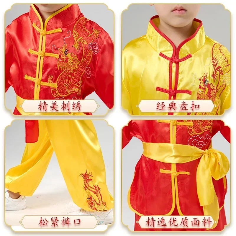 Wushu traditionnel chinois pour enfants, costume de kungfu pour filles, uniforme d'art tactique, chapelle Tai, GelBoys