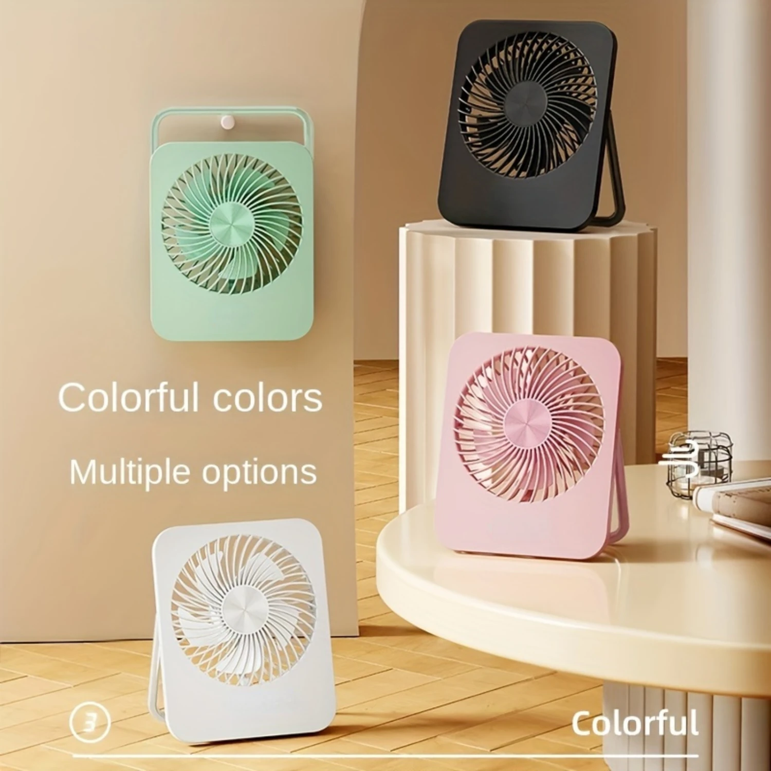 FOUBEAK High-Performance Portable Mini Fan - USB Powered, Turbo Breeze, 3-Speed, 180° Tilt & Foldable - Versatile Cooling for O