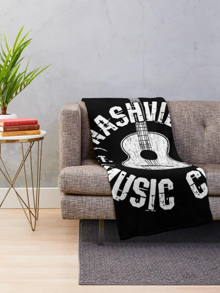 Nashville Music City USA Country Music Gift Throw Blanket Decorative Sofa Blanket Decorative Blankets Stuffed Blankets