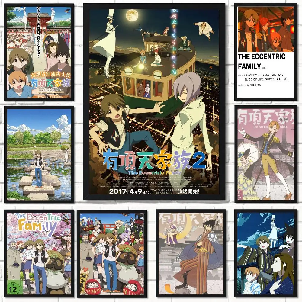 anime T-The Eccentric Family-Y Poster Self Adhesive Wall Decor for Modern Home Cafe Office and Bar