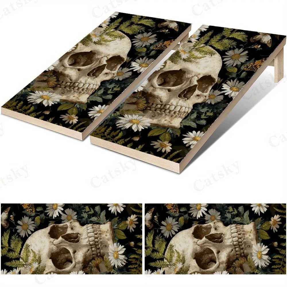 

Наклейка «Череп и природа», высокая стоимость! 2D плоские виниловые наклейки на песочную панель — приятные для бюджета и высококачественные, без пузырьков и легко наклеиваются