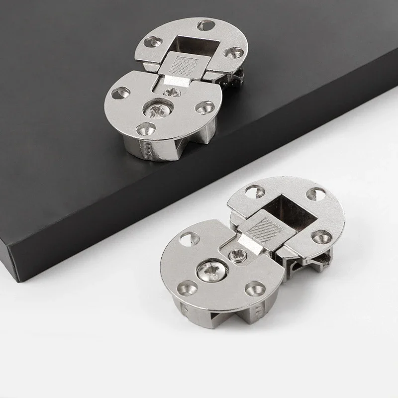 Concealed Flip-Down Hinge for Foldable Dining Table, 90 Degree Folding 180° Flat Hidden Hinge zinc alloy hidden hinge
