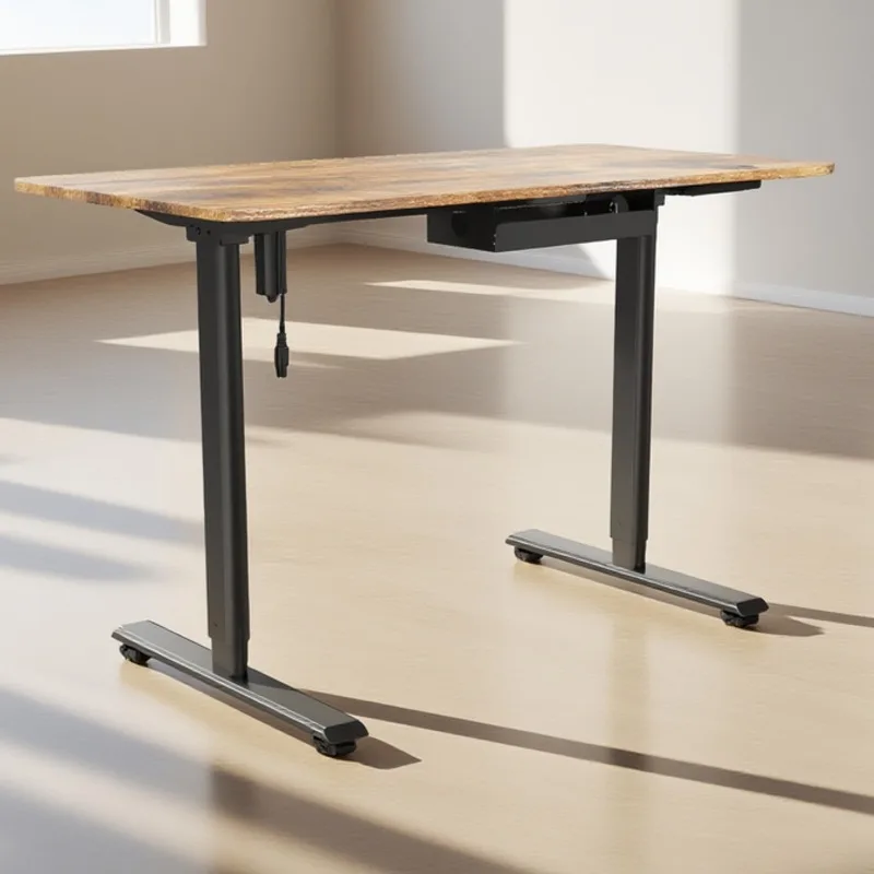 Ergonomic Electric Height Adjustable Single Motor Sit Stand Desk Quality Office & Home Furniture for Study & Work Custom