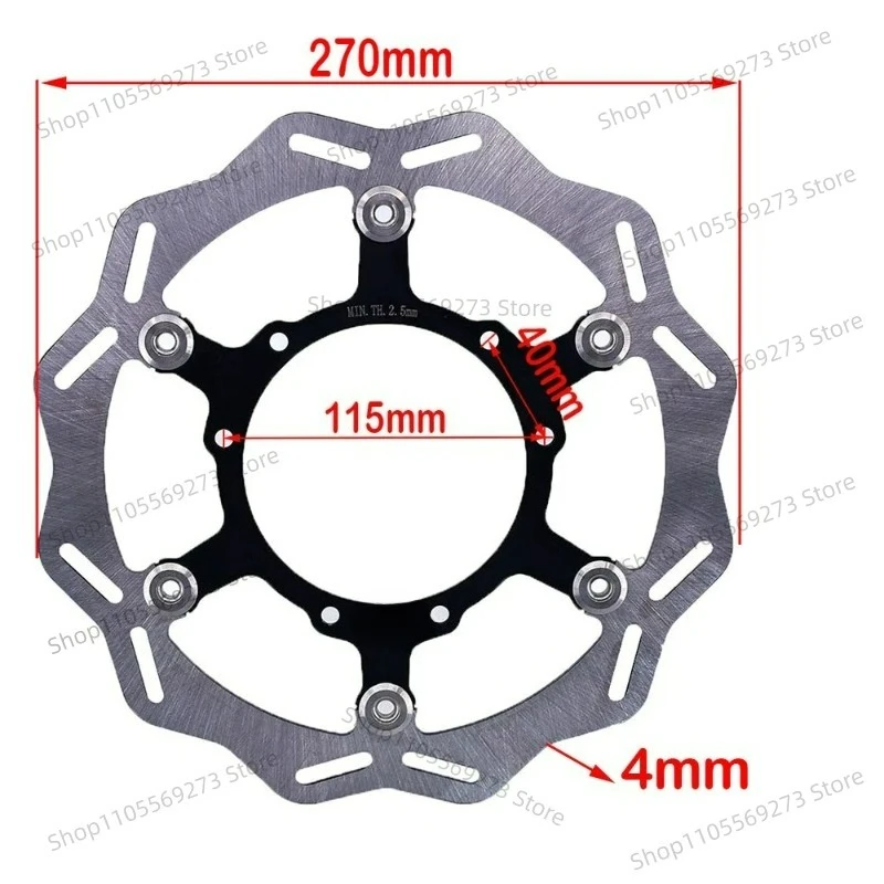 270mm Oversize Front Brake Disc Rotor Floating Dirt Bike Motocross Supermoto Replacement Parts