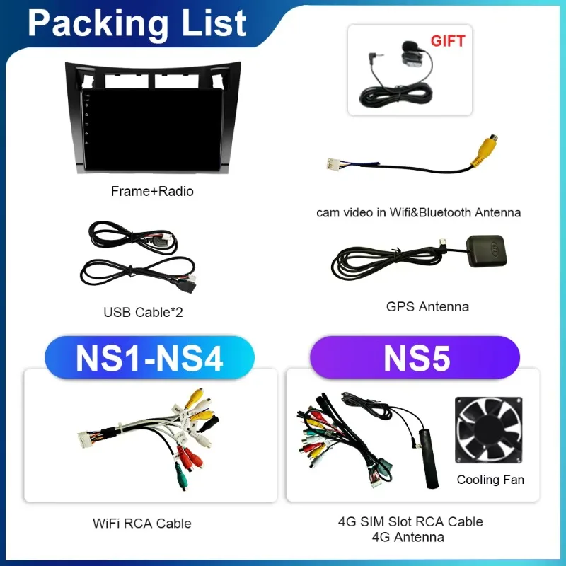 Android15 Car Radio For Toyota Yaris 2007 - 2011 Wireless Carplay GPS Navigation Multimedia Video Player Stereo Head Unit 4G
