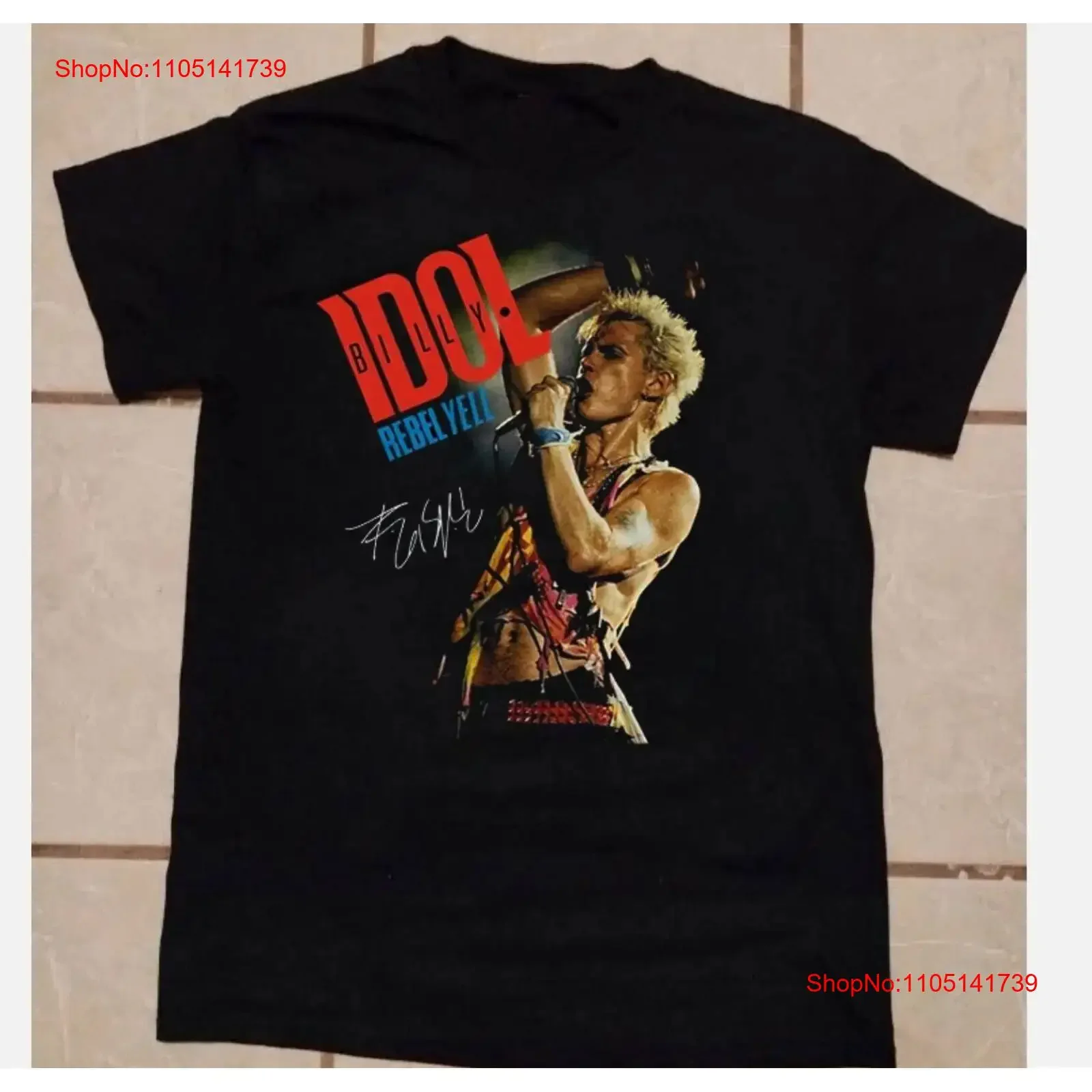 

Billy Idol Rebel Yell Perform in Concert Футболка всех размеров DI606 винтажная стираная homme Повседневная унисекс модельерская одежда