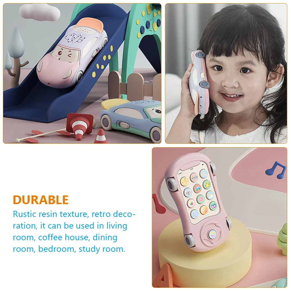 Carro de música bonito imitação telefone bebê educacional criança aprendizagem brinquedo musical dos desenhos animados som presente interativo