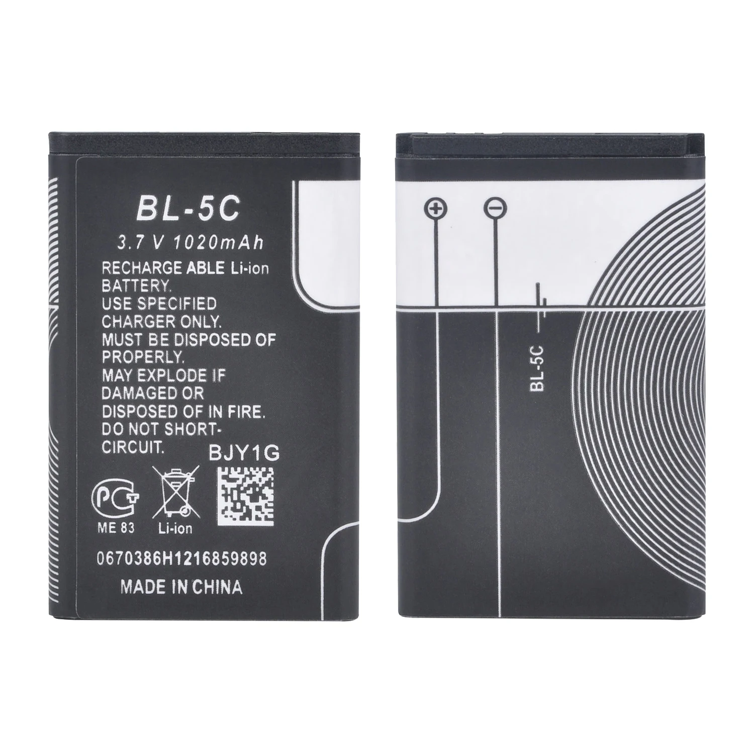 BL5C-Batería de BL-5C para Radio doméstica, para Nokia 3110, 3120, 2610, 1100, 3100, 3105, 1116, 6230, 6630, N70, N71, N72, N91, E60