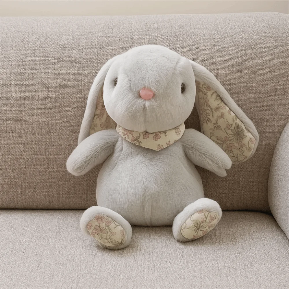 Induction Rhythm Piano Drooping Ear Rabbit Sound Music Soft Little Bear Keychain Portable Collection Induction Beat