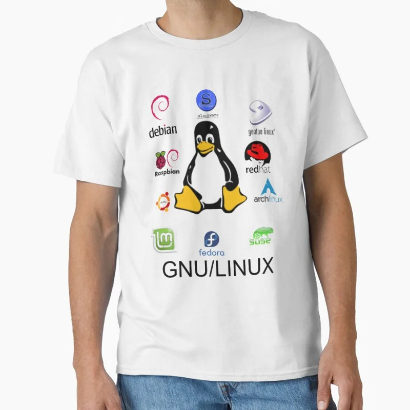 

GNU LINUX The best distro Funny engineer humor gift T-shirt for developer software programmer Large size Tops S-6xl