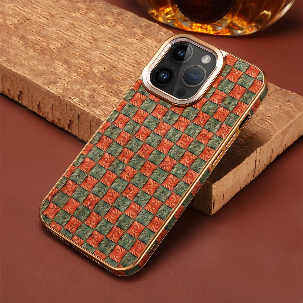 Luxury Plating Gold Glitter Cover for iphone 14 PRO MAX 12 13 PRO MAX Vintage Plaid Daisy Rose Flower Case for iphone 15 PRO MAX image 5