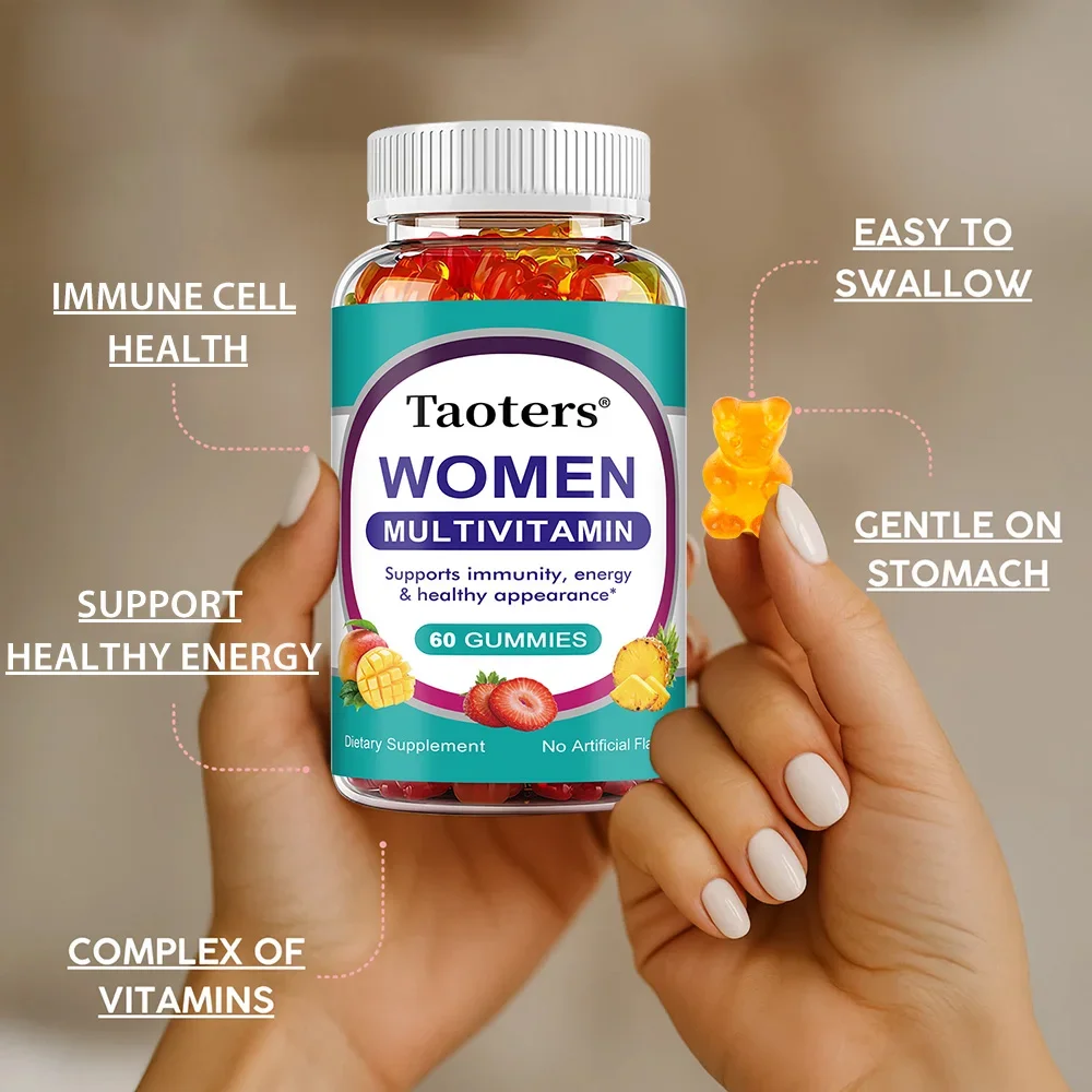 

Daily Multivitamin Gummies for Women, Supports Energy Metabolism, Muscle and Immune Health, Healthy Appearance Support