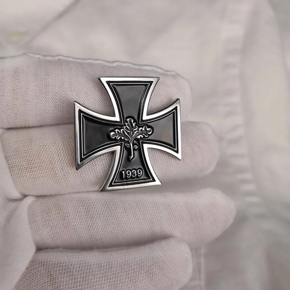 1939 البلوط ورقة ميدالية الحديد الصليب شارة الألمانية دبابيس بروش شارات الصدر الديكور #1