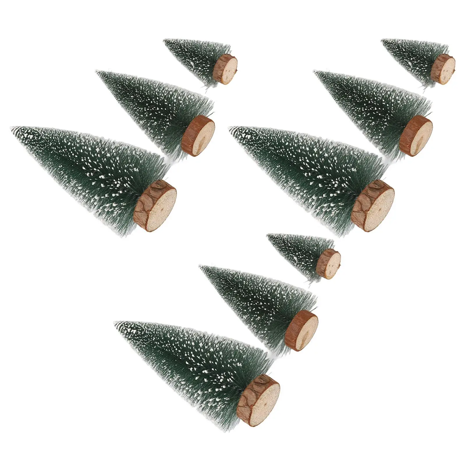 Eco-Friendly Mini Christmas Trees - Three Sizes with Stable Base for Tabletop Decor - Lightweight Holiday Ornaments