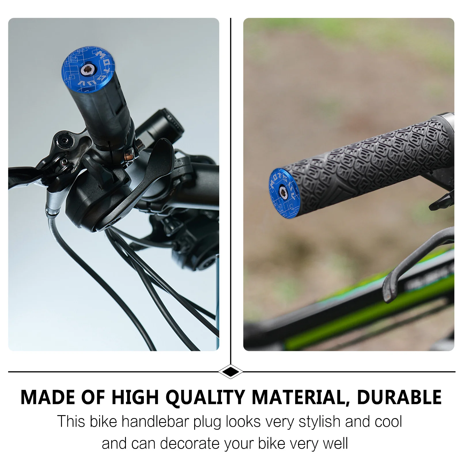 

2Pcs Aluminum Alloy Cycling Handlebar Plugs Durable Locking Caps for Bike Road Mountain Drop Bars Accessories Handle Bar Ends