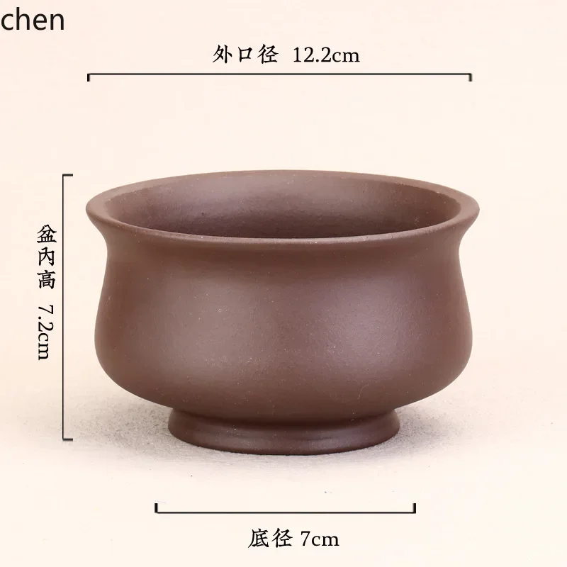 DSA purple clay coarse ceramic flower pot indoor succulent garden potted plant
