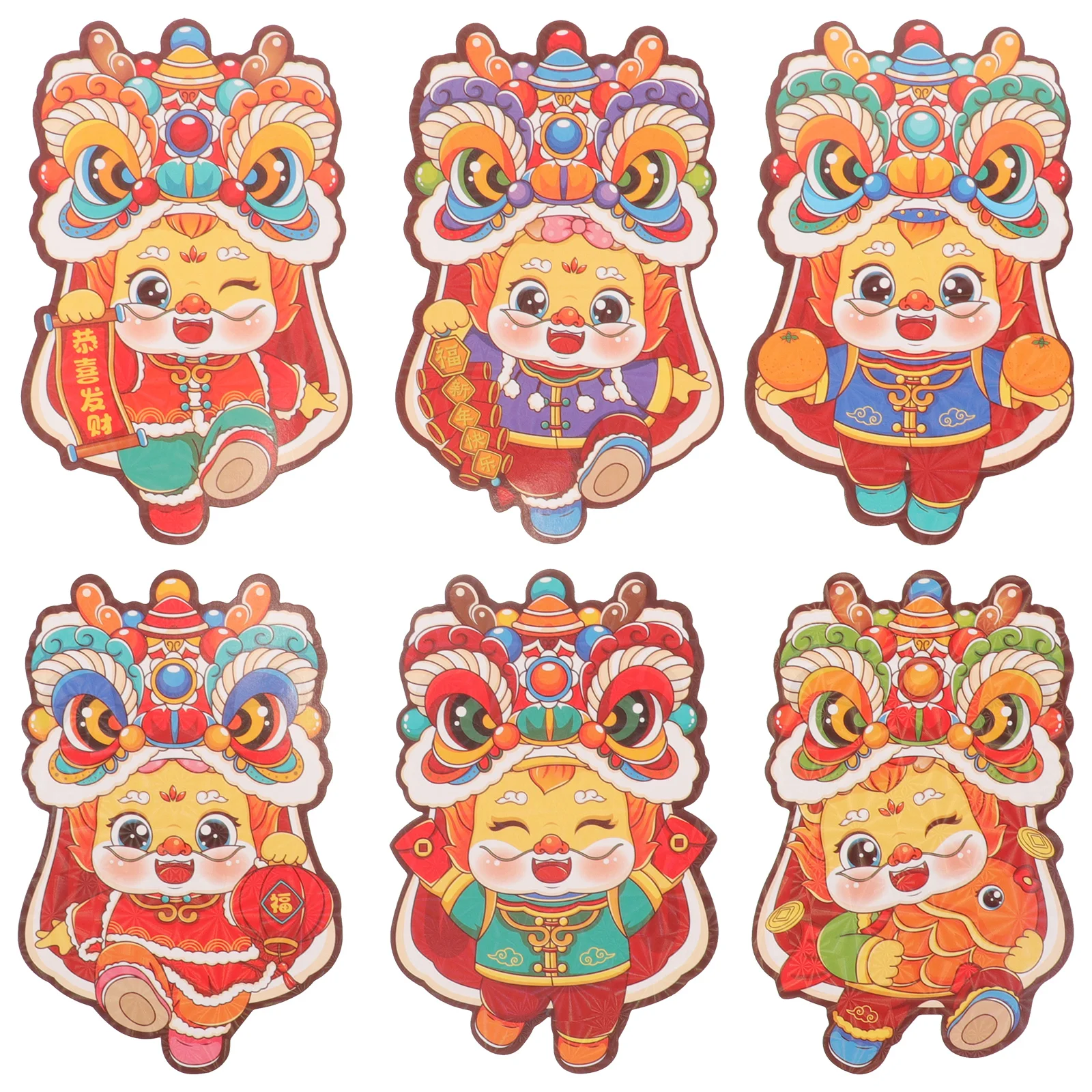 

6pcs Chinese Red Envelopes Dragon Year New Year Spring Festival Money Gift Set Lunar 2024 Festival Red Packets Paper Cash