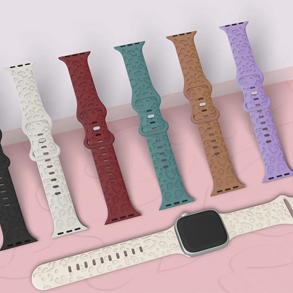 Strap For Apple Watch Band 45mm 44mm 42mm 41mm 40mm 49mm 38mm 44 mm Engraved correa bracelet iwatch series ultra 2 7 se 3 6 8 9 image 3