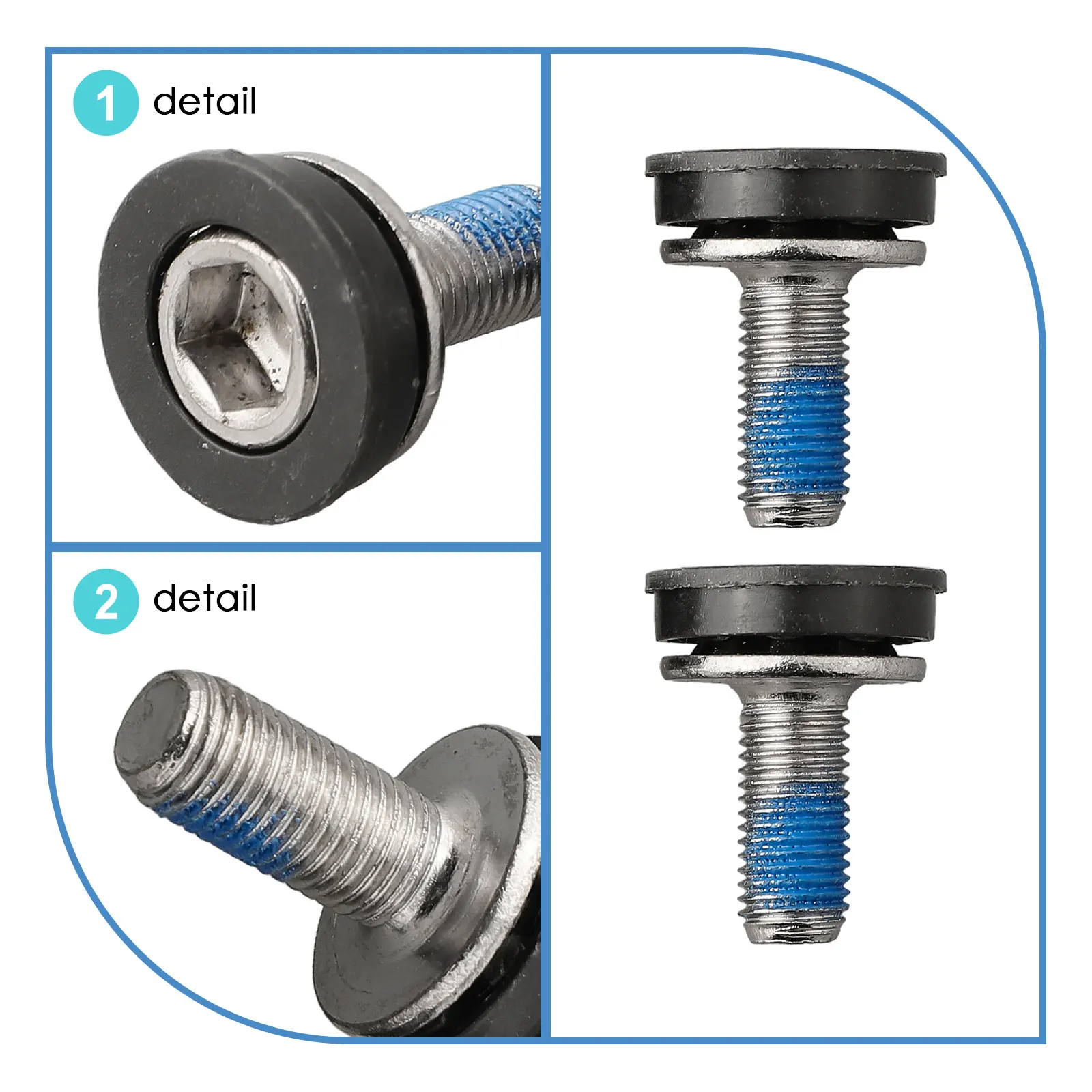 2PCS Bicycle Bottom Bracket Axle Bolts Bike Alan- Crank Screws M8 Screw For Mountain And Road Bikes Cycling Accessories Parts