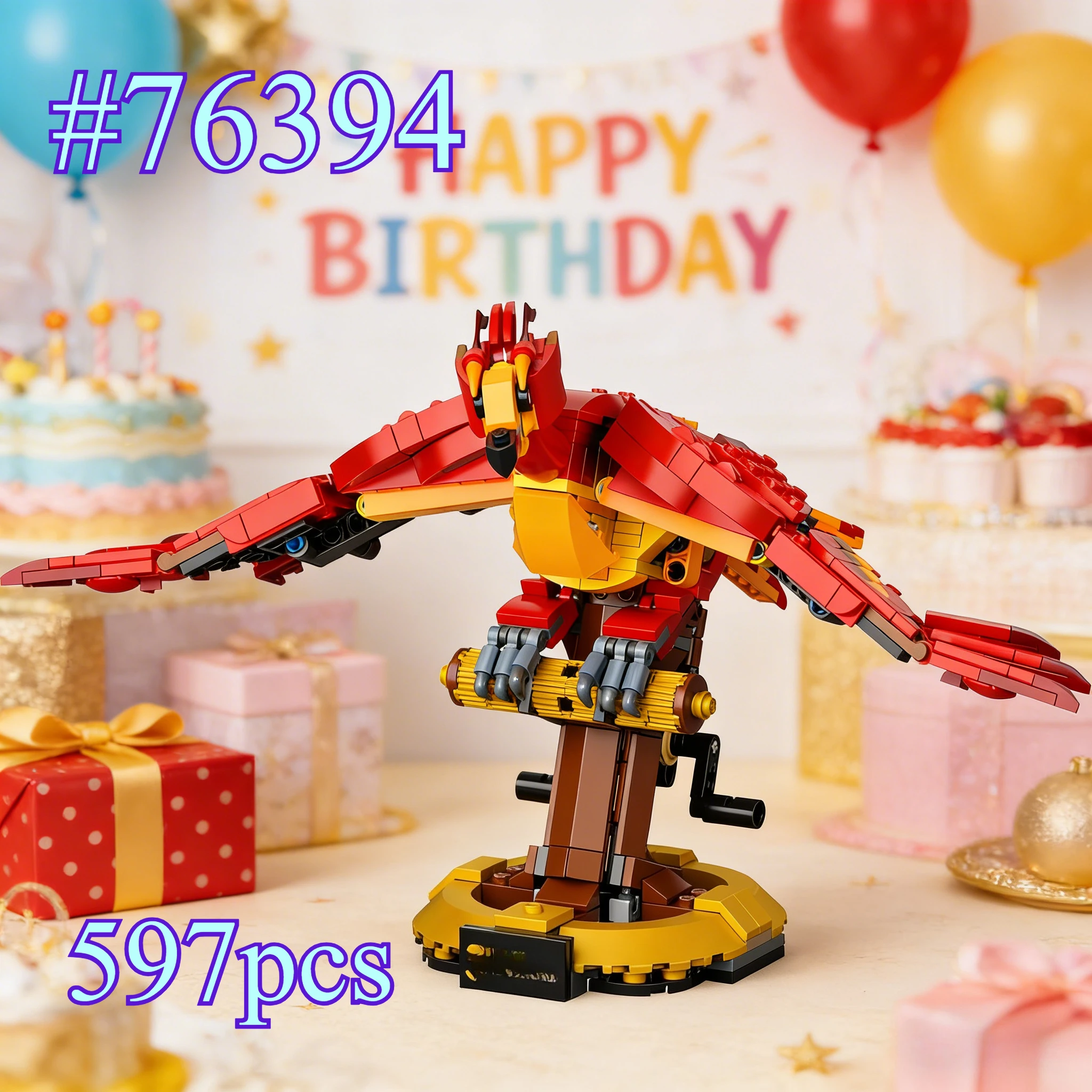 

Элегантный конструктор «Летящий Феникс» 76394, 597 деталей, совместимый с элементами Лего, идеально подходит для подарков на день рождения.