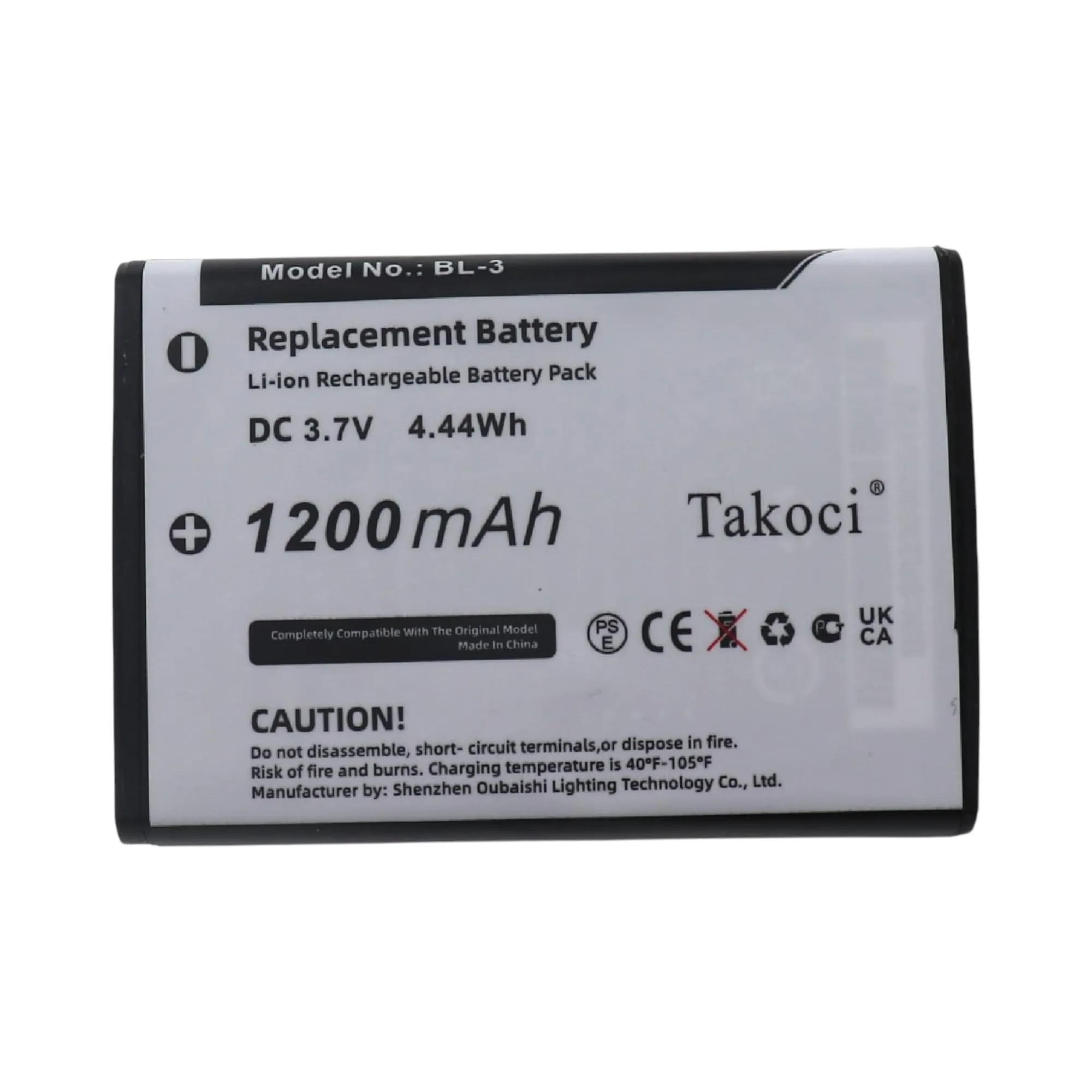 

Replacement Battery 1200mAh for Baofeng, INTEK, Yaesu, Weierwei UV3R, UV-3R, BF-T6, C5, BF-R5, KT-950EE, VX3, UV3R BL-3,LN-950