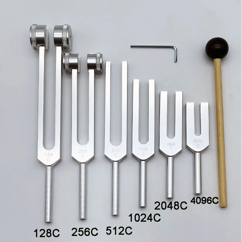 Tuning Fork 128C 256C 512C 1024C 2048C 4096C Aluminum Alloy Sound Healing for Medical Neurological Diagnosis Chakra Meditation
