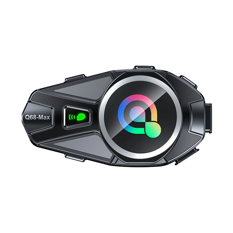 Q68 MAX 500M Intercom Headphones with Fm Radio for 2 Riders