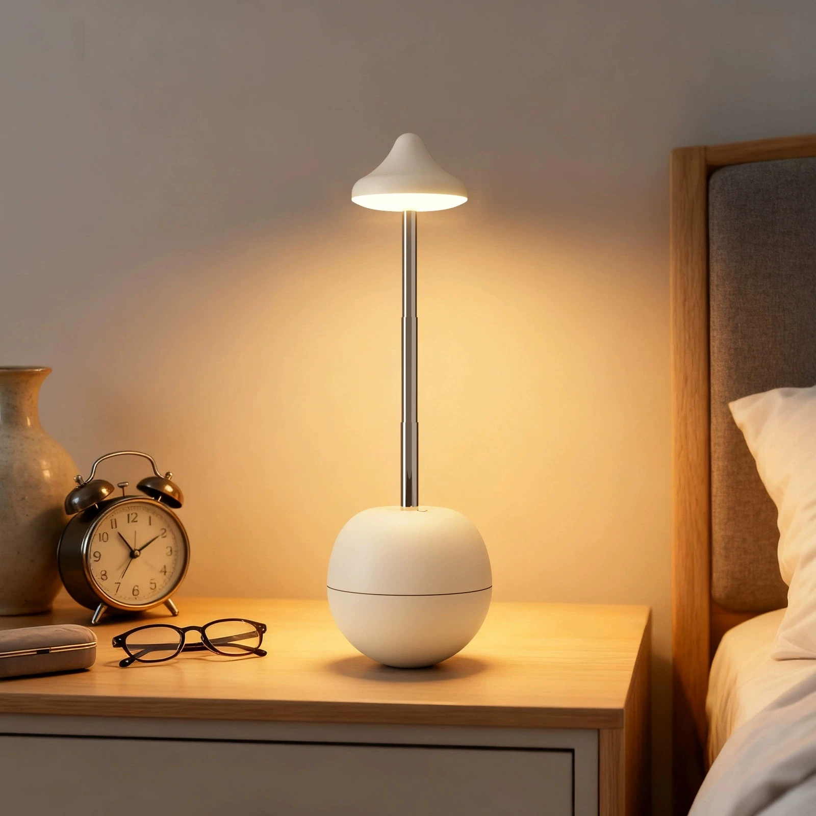 Lampu Malam Mood Tumbler Kreatif USB Isi Ulang dengan Remote Control Lampu Atmosfer RGB untuk Kamar Tidur yang Dapat Disesuaikan Tingginya untuk Rumah.