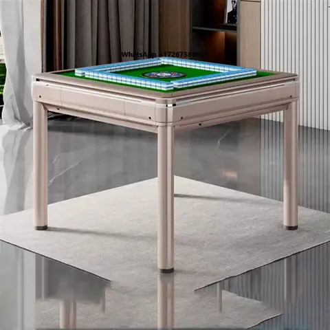 Wholesale 2025 New 4 Legs Majhong Tables Mah Jong Meeting Dining 2 in 1 Stand Square Automatic Mahjong Table for Home Use