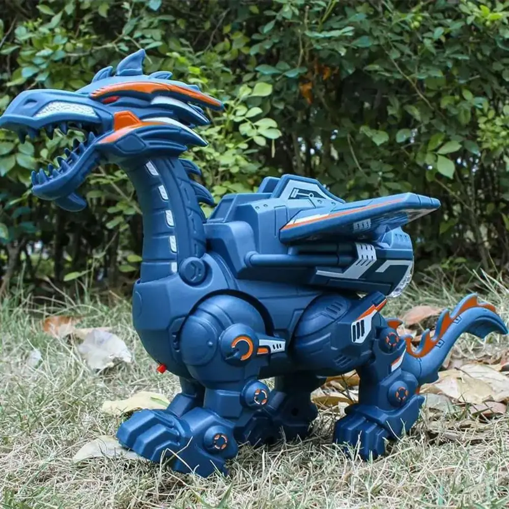 Modelo animal dinossauro elétrico spray brinquedo interativo spray de água dragão crianças brinquedos mecânico luz fria