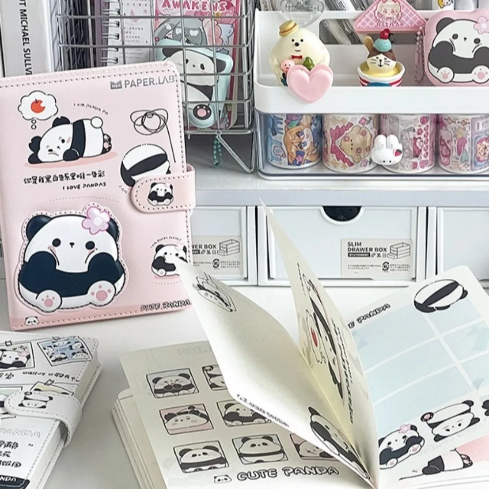 Diary Notebook Taking Notes To Do List Panda Magnetic Buckle Book Time Organizer Diary Notepad Diary Writing Pads