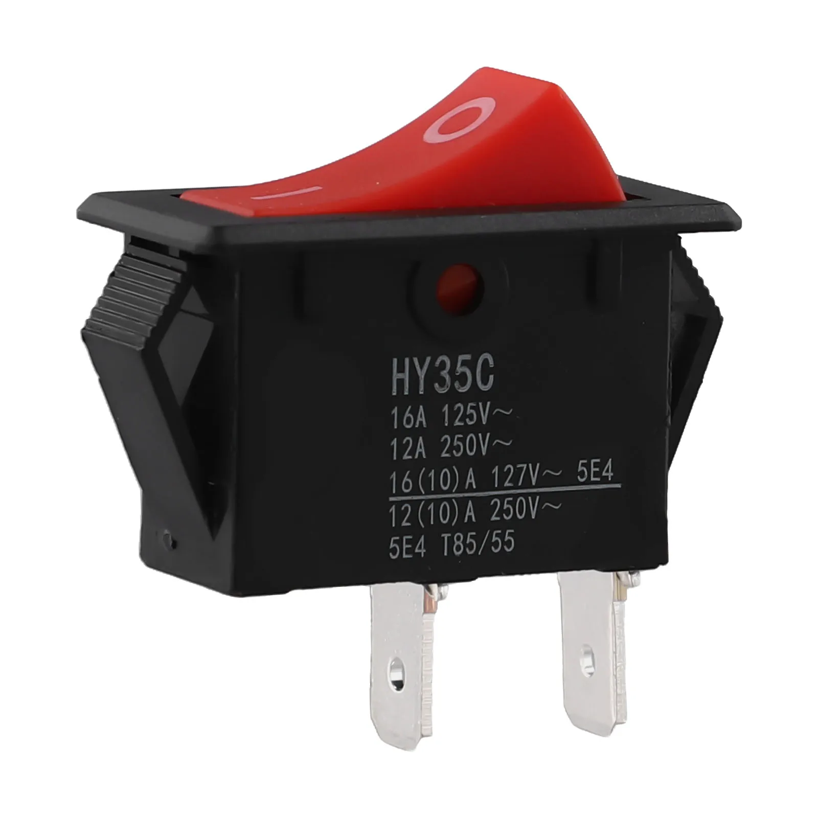 1PC For HY35C Rocker Switch Push Button Switch ON-OFF 2 Pins 16A 125V / 12A 250V Plastic Black Red Switch