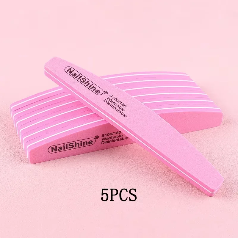 Double-sided Nail File Blocks Colorful Sponge Nail Polish Buffing Sanding Buffer Strips Polishing Pedicure Manicure Tools