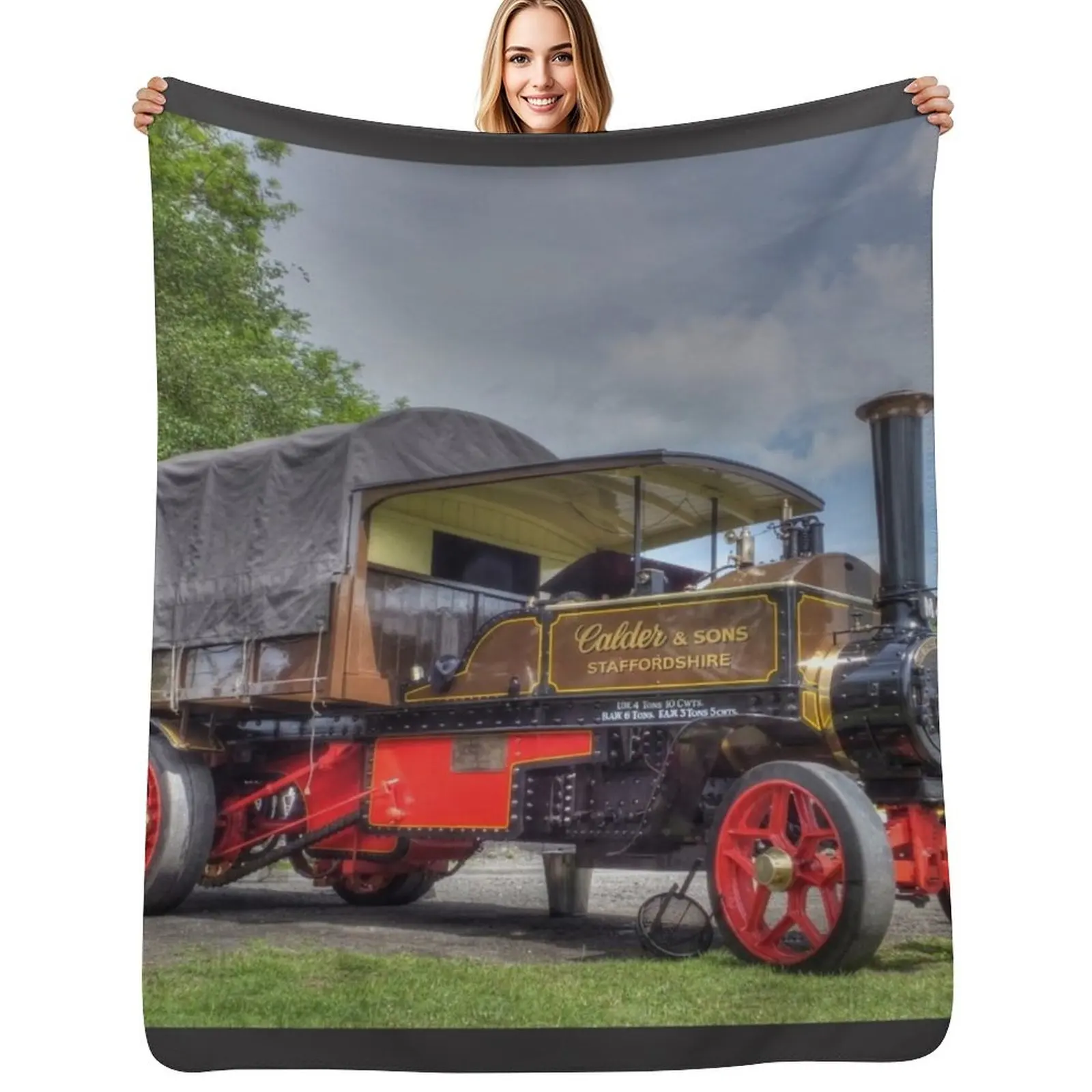 

Foden Steam Wagon Throw Blanket Loose For Baby Flannel Stuffeds Blankets