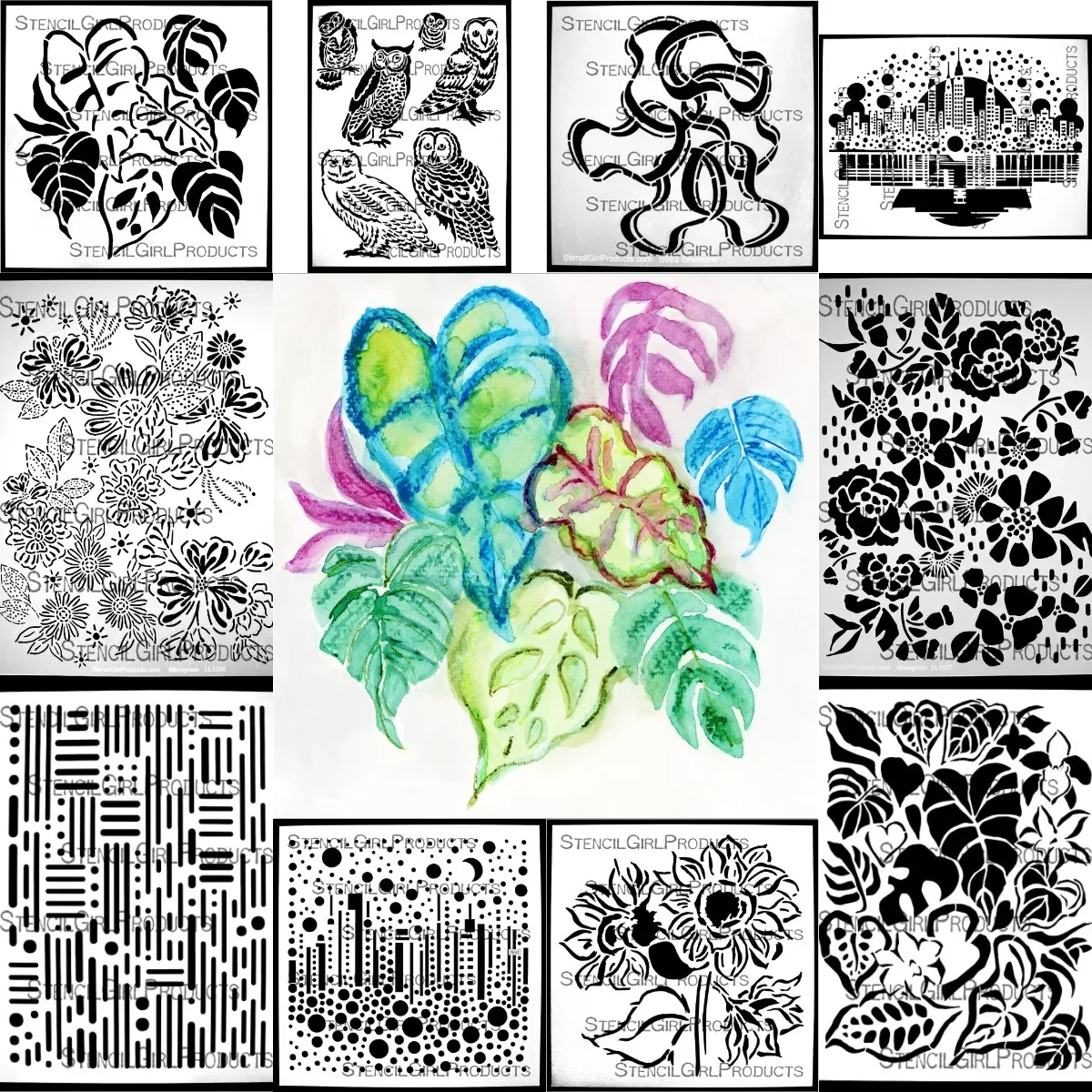 Urban Sunflower Flowers 2024 New September Stencil Decoration For Scrapbooking Craft Diy Album Template Decor Model