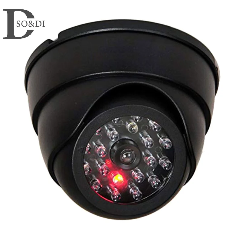 

1Pcs High Quality Fake Security Camera Simulation Conch Camera Red Flashing LED Light Surveillance Security For Office Home