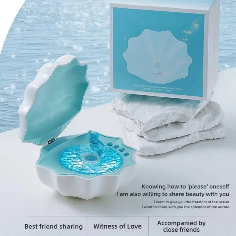 Z6 Wave Vinyl Record Player Wireless Retro Sleep Aid Speaker Music Center White Noise Bluetooth Audio Colorful Projection Light