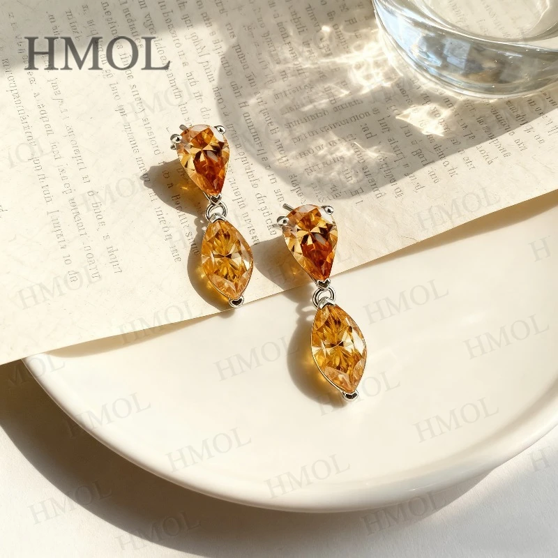 

Women’s Earrings Moissanite Pear+Marquise Unique Two-Shape Design with Great for Christmas Easter Birthdays Anniversaries