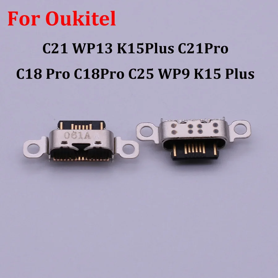 2-20pcs For Oukitel C21 C25 C18 / C21 Pro / C18 Pro WP13 WP9 / K15 Plus USB Charging Dock Charge Socket Port Jack Plug Connector