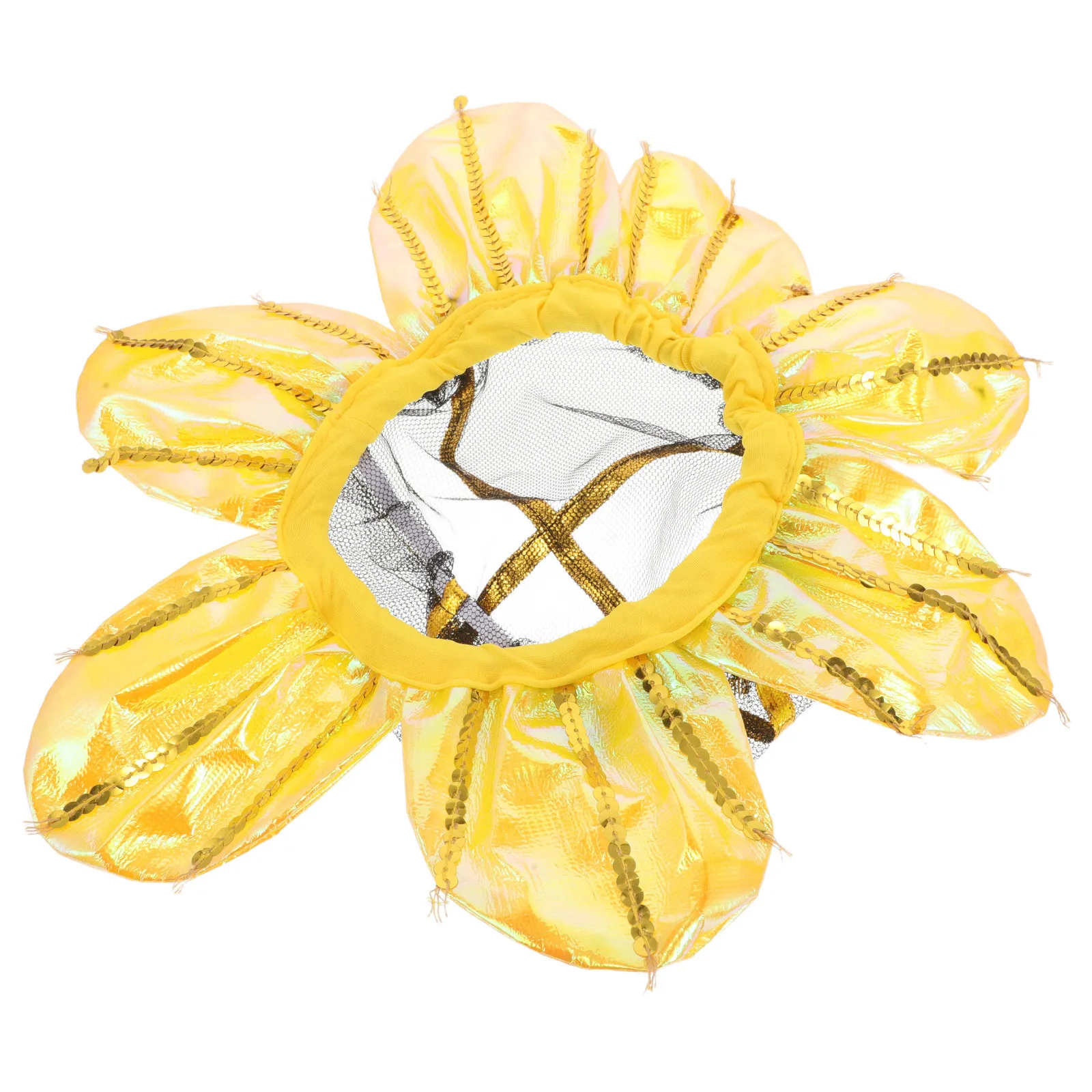 Kids Sunflower Headpiece Cute Yellow Flower Hat Fun Sunflower Headgear Kindergarten Performance Birthday Party Dance Holiday