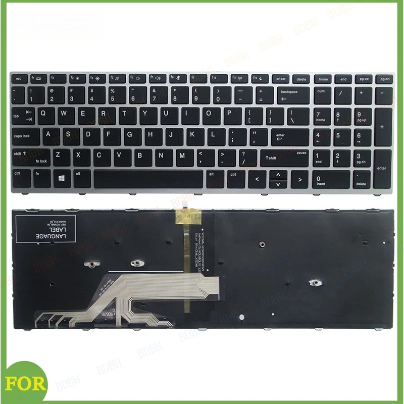 Novo teclado de laptop US/RU/UK/SP/FR para HP PROBOOK 470 G5 450 G5 455 G5 650 G4 650 G5 Teclado em inglês