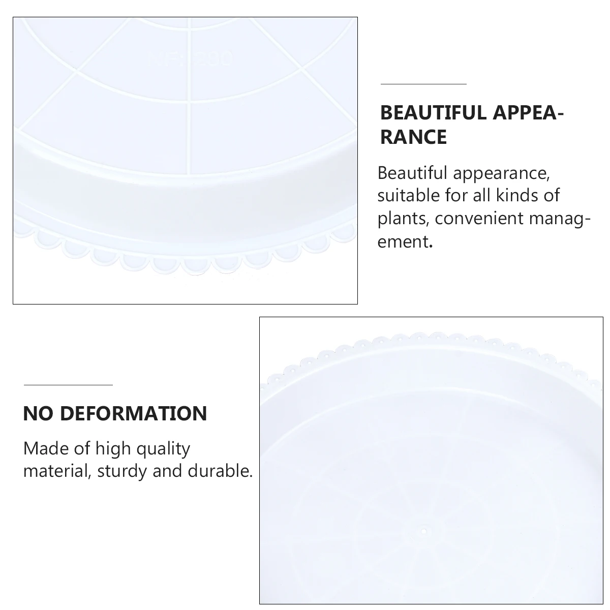 

5 Pcs Plant Saucers Bonsai Pot Tray Tree Holder 26x26cm Durable Sturdy Outdoor Accessories Plastic Flower Pot Trays Gardening