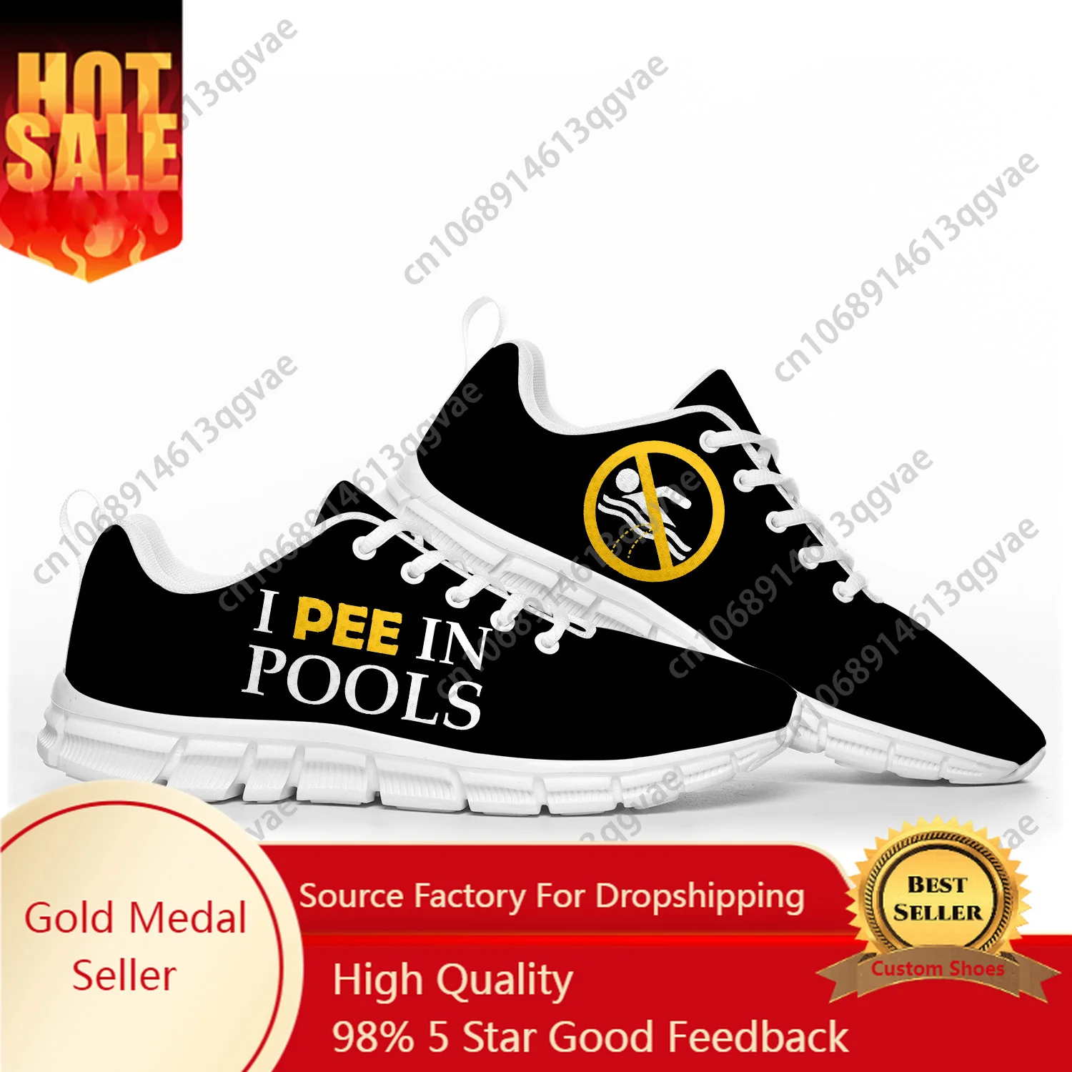 

I Pee in Pools Funny Word Sports Shoes Mens Womens Teenager Children Customized Made Sneakers Shoe High Quality Couple Shoes