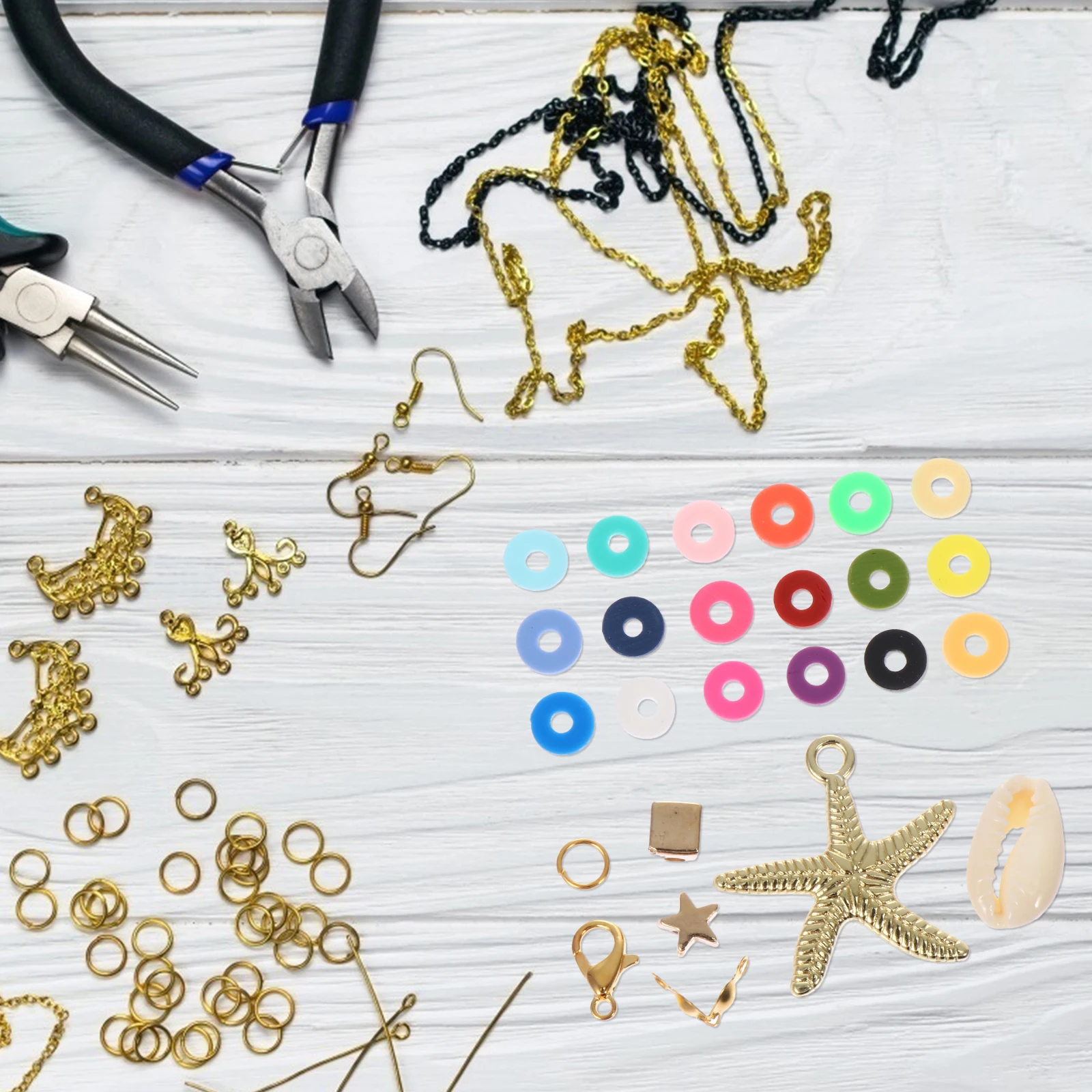 

Jewelry Making Kits Soft Ceramic Bead Case Clay Creative Design Loose Sequins Bracelet Accessories