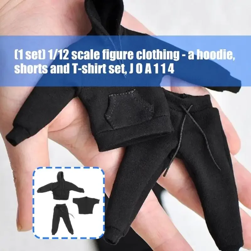 

Комплект одежды для куклы в масштабе 1/12 с капюшоном, спортивные штаны, футболка для украшения куклы, демонстрационный наряд