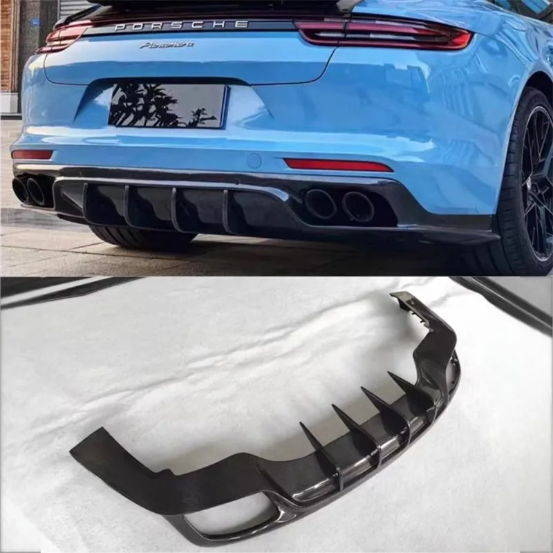 

Для Porsche Panamera 971 2018 2019 2020 2021 2022 2023 ReaI бампер из углеродного волокна задний спойлер комплект