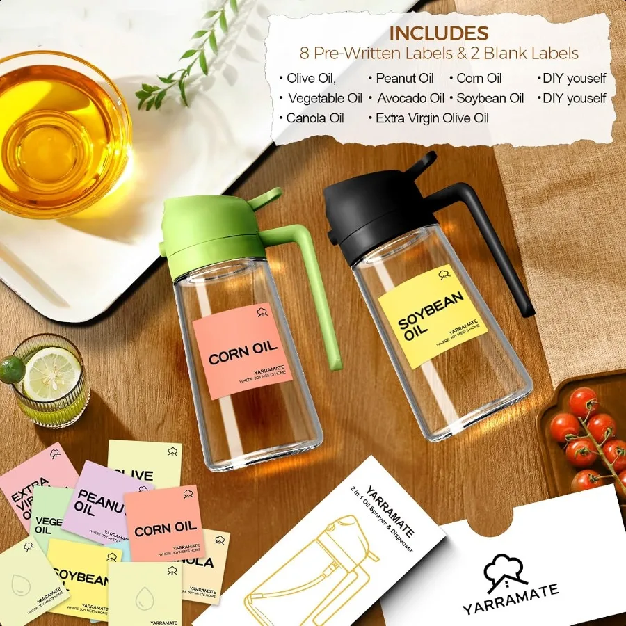 20 ملصقًا لملصقات زجاجات بخاخ الزيت لصلصة الزيت والمزيد #2