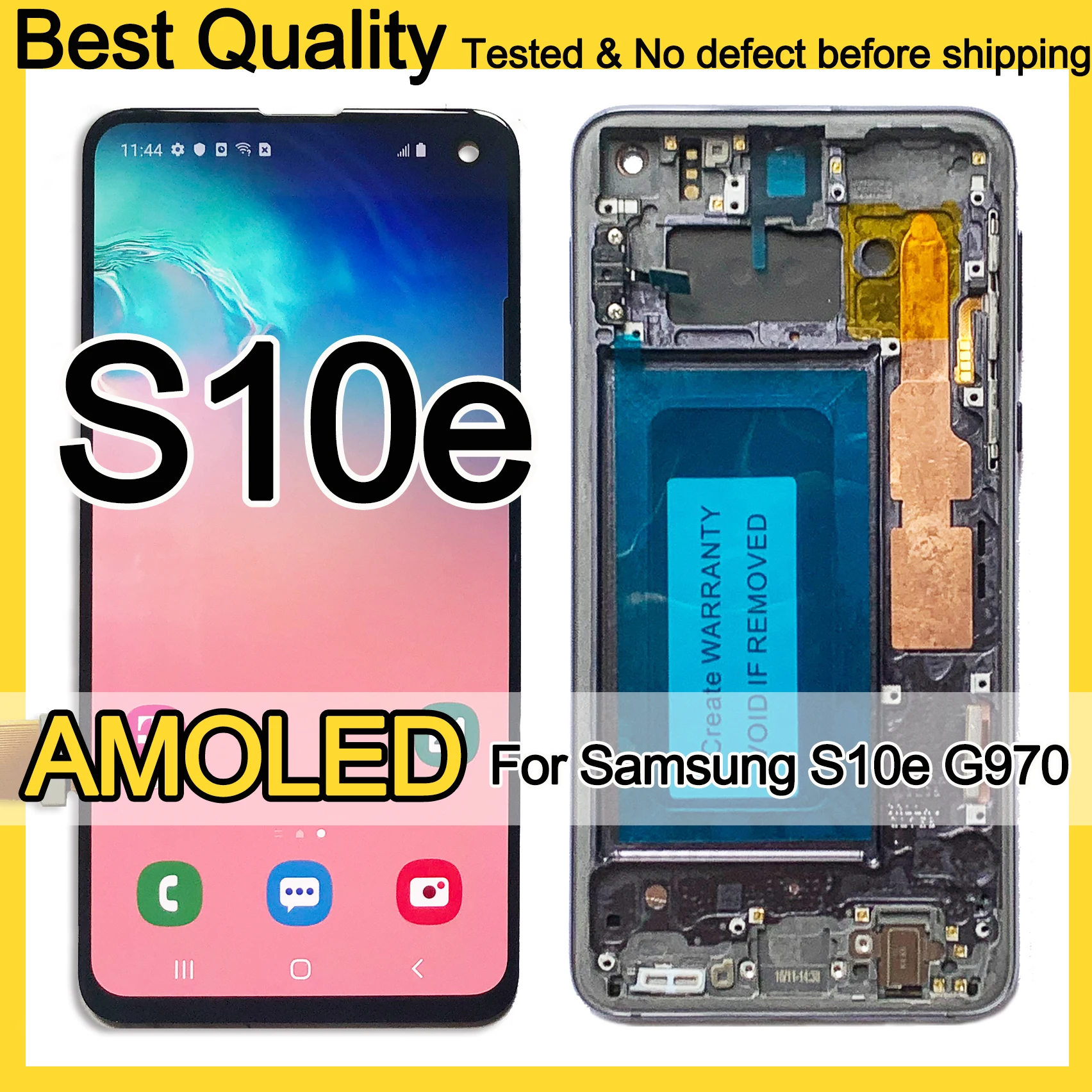 Assembly AMOLED For Samsung Galaxy S10e G970FU LCD Touch Screen AMOLED Display Digitize Assembly Replacement  Repair  Parts